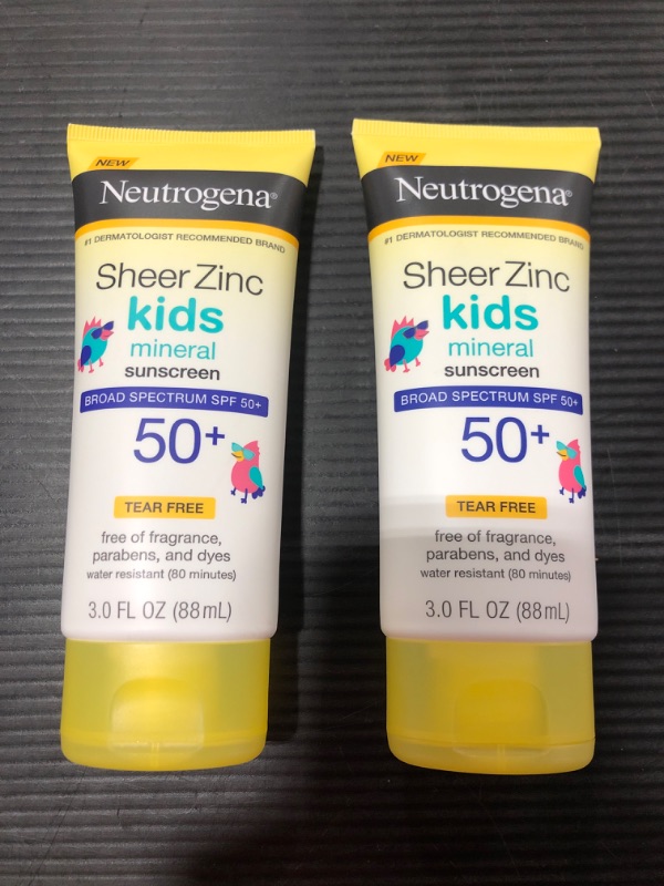 Photo 2 of Neutrogena Sheer Zinc Spf#50+ Lotion Kids 3 Ounce (88ml) (Pack of 2)
