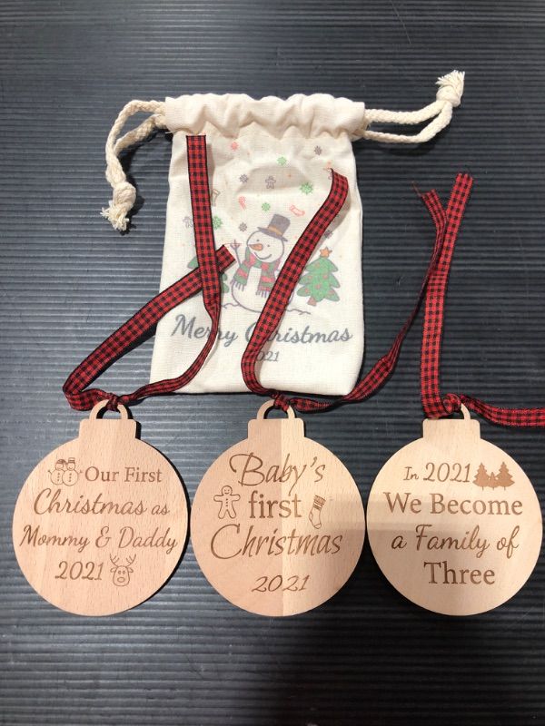 Photo 1 of COYMOS BABYS FIRST CHRISTMAS ORNAMENT 2021, SET OF 3.