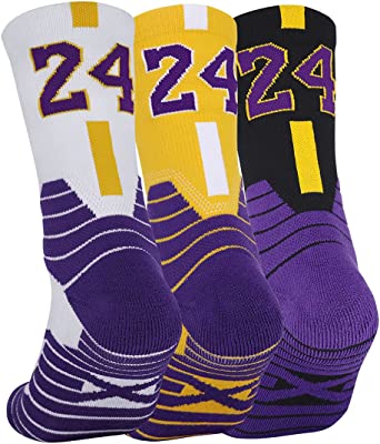 Photo 1 of Basketball Socks 3 Pairs, Athletic Socks with 3D Ankle Protection , Compression Cushion Sport Socks for Men. ONE SIZE.
