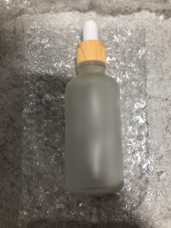 Photo 1 of 4 Pack Frosted Glass Dropper Bottles,Essential Oil Bottles With Eye Dropper And Bamboo Lids Perfume Sample Vials Essence Liquid Cosmetic Containers (30ml/1oz)
