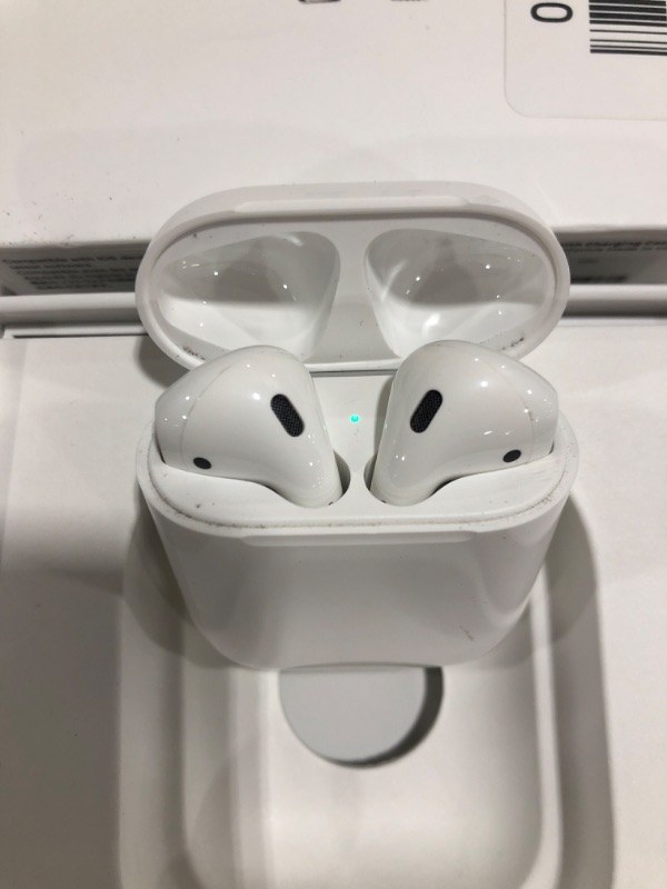 Photo 3 of Apple AirPods with Charging Case (Latest Model). OPEN BOX. PRIOR USE.