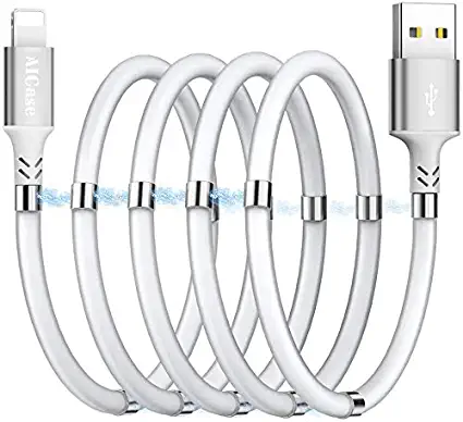 Photo 1 of Magnetic Charging Cable,(6.6 FT) Super Organized Charging Magnetic Absorption Nano Data Cable for Phone 11/XS/XS Max/XR/X/8/8 Plus/7/7 Plus/6s/6s Plus/6/6 Plus/SE/5s/5c/5/Pad/Pod
