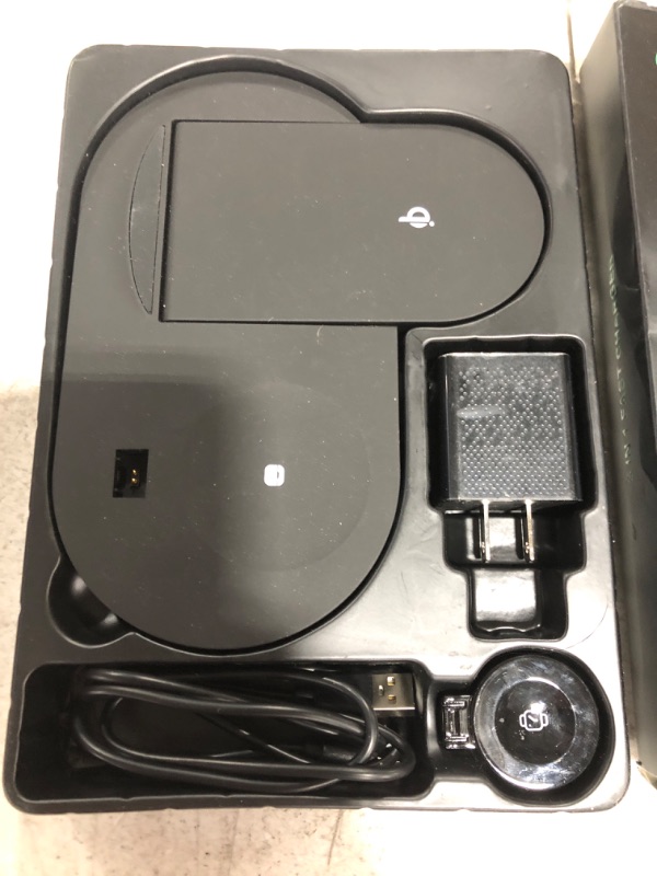 Photo 3 of 3 in 1 Wireless Charging Station DINTO Foldable Wireless Charging Dock for Apple Watch SE Series Airpods Pro. OPEN BOX. PRIOR USE.