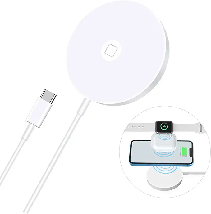 Photo 1 of Magnetic Wireless Charger,3 in 1 Magnetic Wireless Charging Pad,15W(Max) Fast Charge for iPhone 13/13 Pro / 13 Pro Max/iPhone 12/12 Pro,for iWatch 7/6/5/4/3/2, for AirPods 3/2
