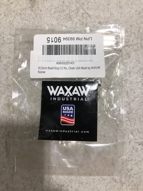 Photo 3 of 10.0mm Bead Stop (12 Pack) Extra Large for #10 Beaded Ball Chain USA Made by WAXAW
