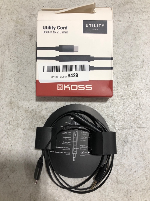 Photo 2 of Koss Utility Cord USB-C Cable