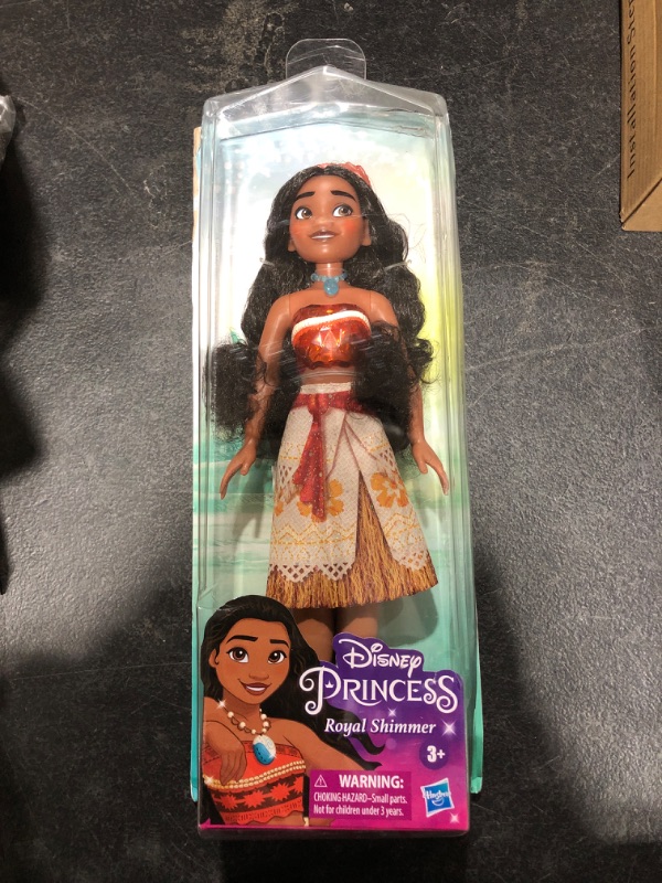 Photo 1 of Disney Princess Moana of Oceania Fashion Doll with Skirt That Sparkles, Headband, & Necklace, Toy for 3 Year Olds & Up
