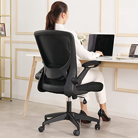 Photo 1 of Ergonomic Office Chair, KERDOM Breathable Mesh Desk Chair, Lumbar Support Computer Chair with Wheels and Flip-up Arms, Swivel Task Chair, Adjustable Height Home Gaming Chair
