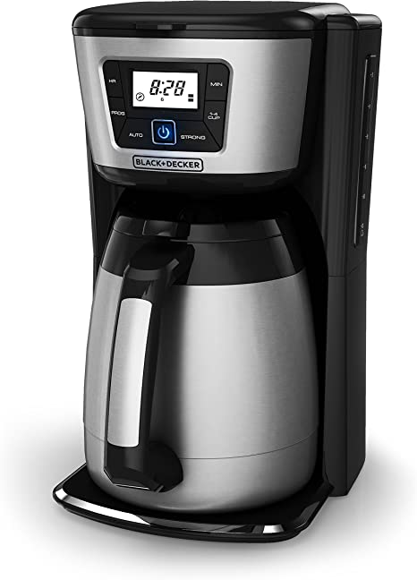 Photo 1 of BLACK+DECKER 12-Cup Thermal Coffeemaker, Black/Silver, CM2035B
