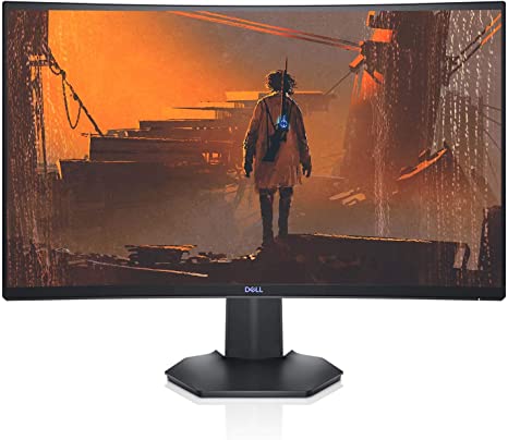 Photo 1 of Dell 144Hz Gaming Monitor 27 Inch Curved Monitor with FHD (1920 x 1080) Display, Nvidia G-Sync and AMD FreeSync HDMI, DisplayPort, VESA Certified, Gray - S2721HGF
