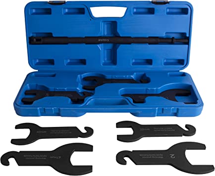 Photo 1 of aremnry 8Pcs Pneumatic Fan Clutch Wrench Set Removal Tool Kit Auto Repair Spanner Kit Installs Fan Clutch Fits for Ford GM Jeep Chrysler
