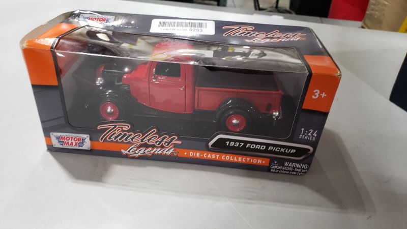 Photo 2 of 1937 Ford Pickup - Red (Timeless Legends) Diecast 1:24 Scale Model - Motormax 73233RD
