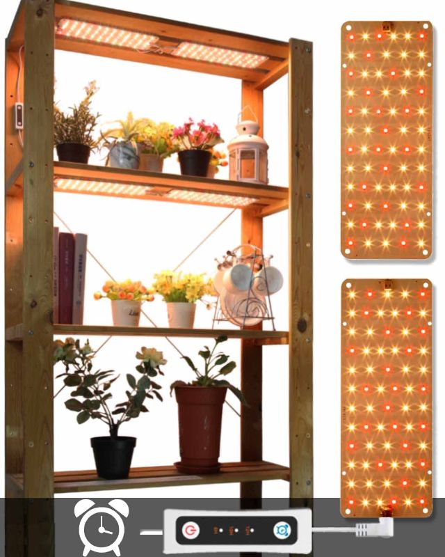 Photo 1 of APLANT Grow Light, 20W Ultra-Thin LED Grow Lights for Indoor Plants Full Spectrum, 6/10/12H Timer Plant Light, 132 LEDs Under Cabinet Plant Growing Lamp Strip for Seedlings, Veg, Flowers (2pcs)
