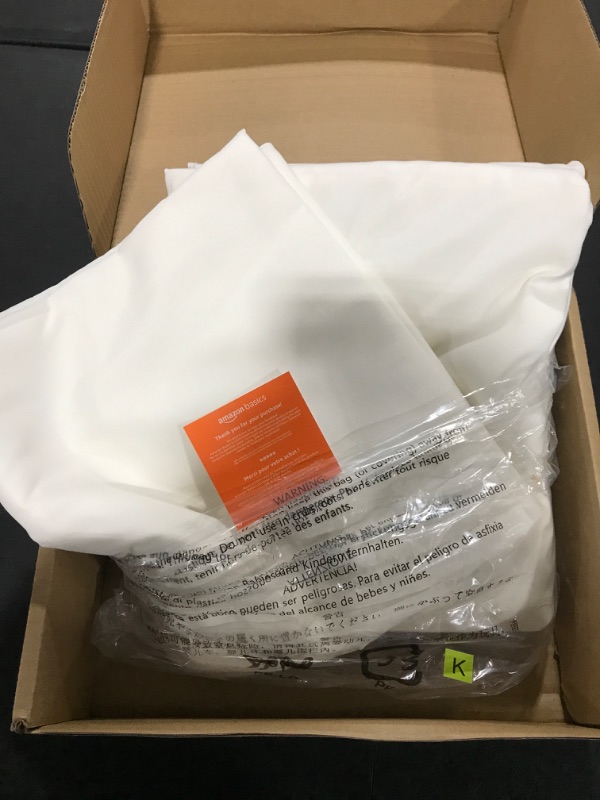Photo 1 of Amazon Basics Lightweight Super Soft Easy Care Microfiber Bed Sheet Set with 14" Deep Pockets - King, Cream King Sheet Set Cream