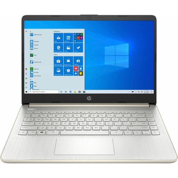 Photo 1 of HP - 14" Laptop - Intel Celeron - 4GB Memory - 64GB eMMC - Pale Gold Notebook
