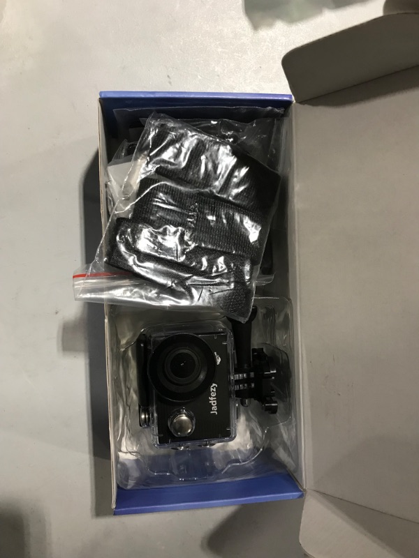 Photo 1 of Jadfezy WiFi Action Camera Ultra HD 1080P, 12MP Sports Camera Wide-Angle 2" LCD Screen, 30m/98ft Underwater Waterproof Camera with 2 Batteries and Accessories Kit for Helmet and Bicycle etc.
