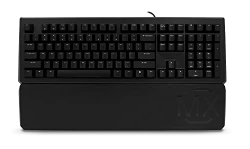 Photo 1 of Cherry MX 1.0 Wired Mechanical Keyboard with MX Red Silent Switches - with Palm Rest for Ergonomic Quiet Typing Experience. Full Size with Number Pad
