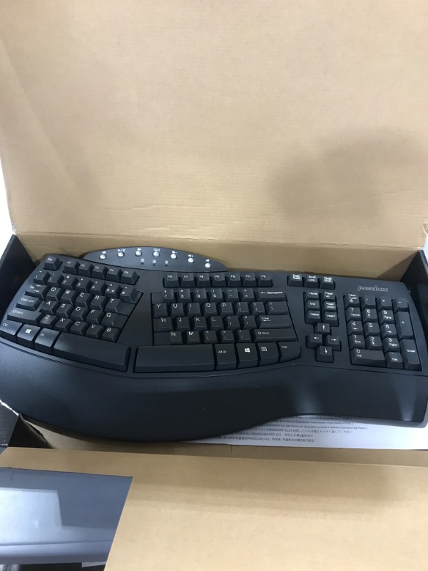Photo 1 of Perixx Periboard-612 Wireless Ergonomic Split Keyboard with 2.4GHz and Bluetooth Feature Compatible with Windows Mac Os Black

