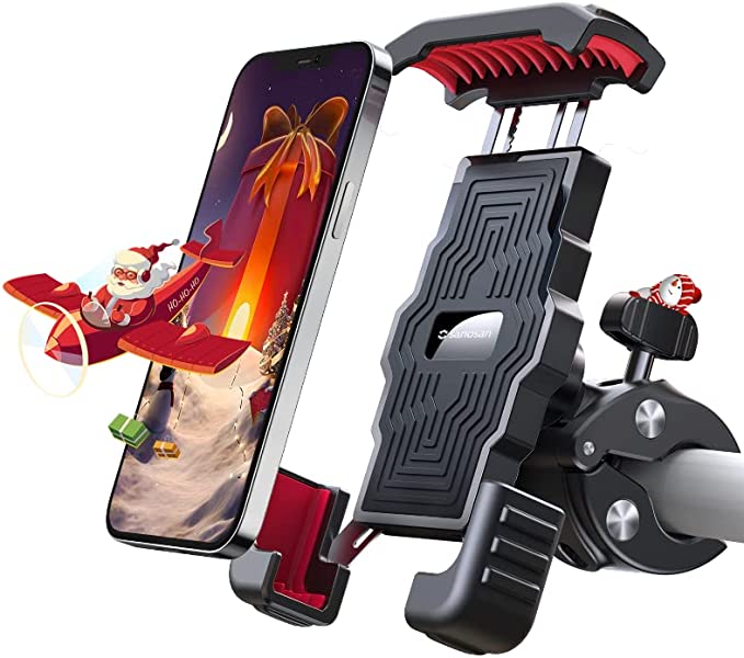 Photo 1 of Sanosan One-Push Motorcycle Phone Mount,3s Quickly Install,1 Second Automatic Lock & Release, Bike Phone Holder Handlebar, Motorcycle Accessories for Bicycle, Compatible for Cellphone (4.7"-6.8") 