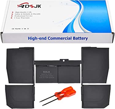 Photo 1 of A1527 A1705 Laptop Battery Compatible with MacBook Retina 12" A1534 Early 2015 2016 Mid 2017 MK4M2LL/A MJY32LL/A MF855LL/A MK4N2LL/A MJY42LL/A MF865LL/A 661-02267 7.55V 39.71Wh
