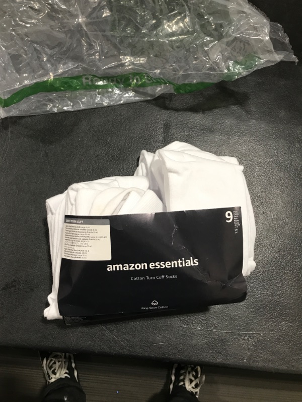 Photo 1 of Amazon Essential Socks Size 9 Cotton Turn Cuff Socks