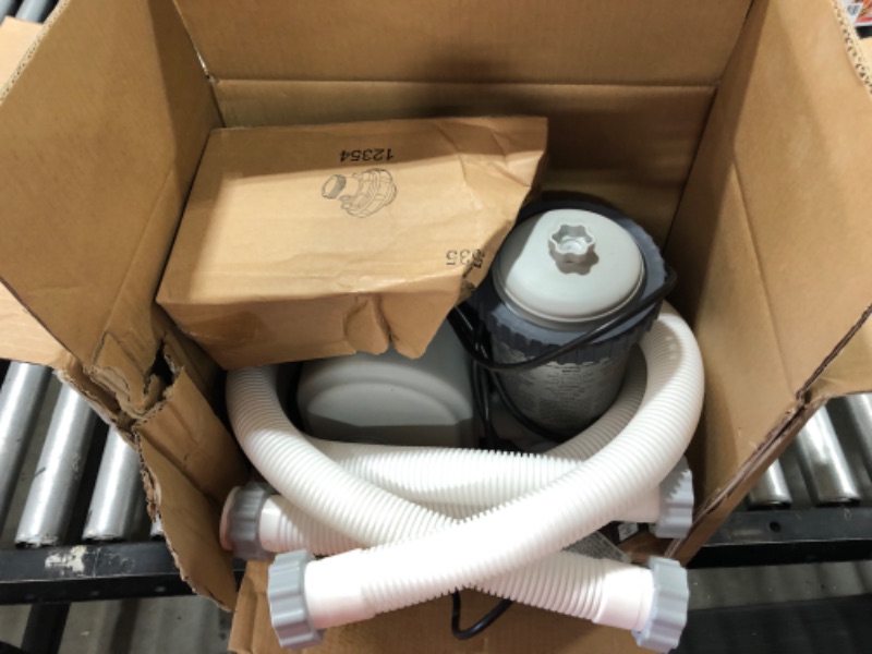 Photo 2 of (SOLD FOR PARTS) INTEX 28635EG C1500 Krystal Clear Cartridge Filter Pump for Above Ground Pools, 1500 GPH Pump Flow Rate
