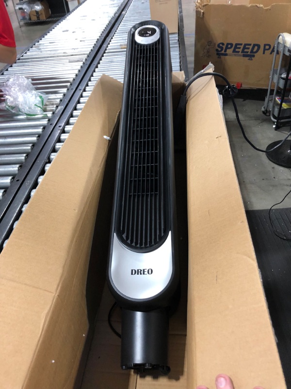 Photo 2 of (SOLD FOR PARTS) Dreo 42" Tower Fan with Remote. Floor Fan Oscillating 90°. Powerful Fan 6 Speeds. Quiet Bladeless Fan. 3 Modes. 12-Hour Timer. LED Display. Black Indoor Standing Fans for Home Bedroom Office Room