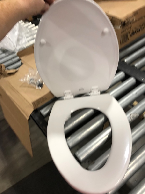 Photo 1 of Bemis 1500EC390 Elongated Closed Front Toilet Seat with Cover,Cotton White (1408778)