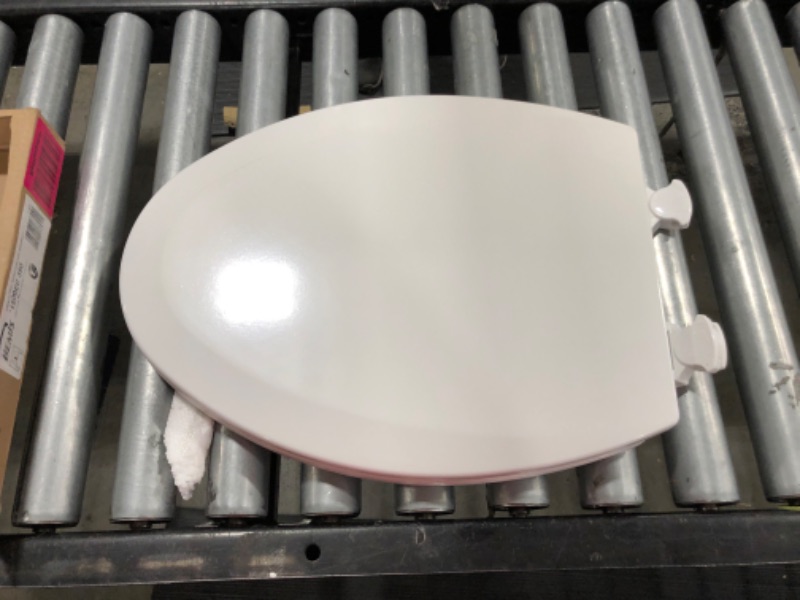 Photo 1 of Bemis 1500EC390 Elongated Closed Front Toilet Seat with Cover,Cotton White (1408778)