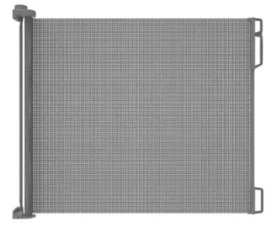 Photo 1 of 33 in. H Outdoor Retractable Gate, Extra Wide, Gray
