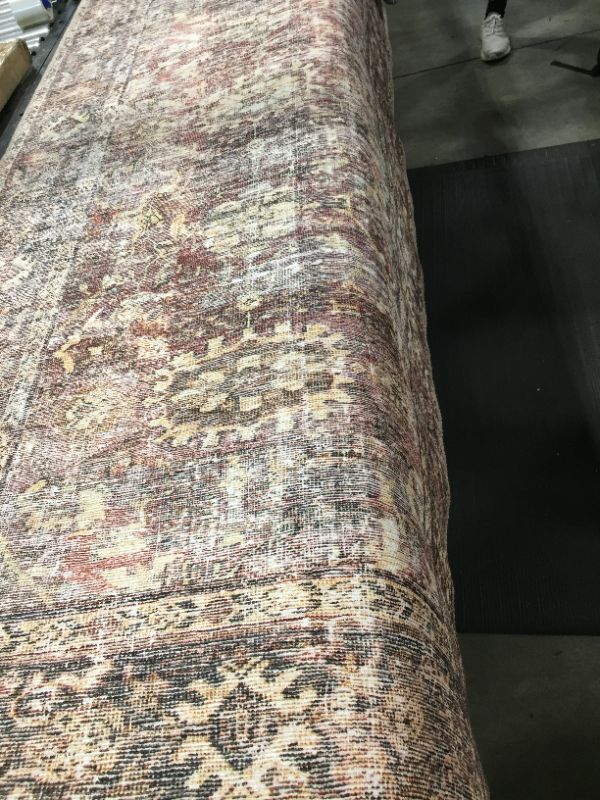 Photo 2 of Amber Lewis X Loloi Georgie Collection GER-06 Bordeaux / Antique 3' X 12' Runner
