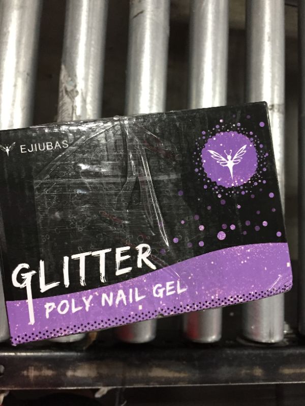 Photo 1 of 3 pack-Poly Nail Gel Kit 15ml 4PCS Ejiubas Nail Builder Gel Nail Enhancement Trial Kit with Slip Solution Extension All-in-One Nail Technician French Kit
