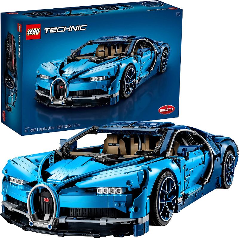 View 1 of LEGO Technic Bugatti Chiron 42083 Race Car Building Kit and Engineering Toy, Adult Collectible Sports Car with Scale Model Engine (3599 Pieces)
