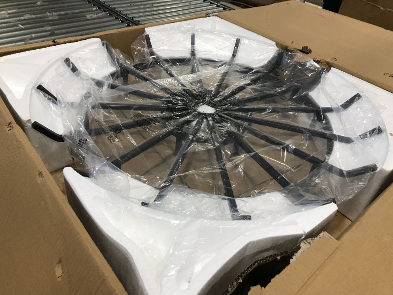Photo 1 of Amagabeli 40in Fire Grate Log Grate Wrought Iron Fire Pit Round Spider Wagon Wheel Firewood Heavy Duty 0.7in Bar Fireplace Stove Burning Rack Holder 12Legs Chimney Hearth Kindling Stacking BG437
