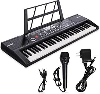 Photo 1 of Camide 61 Keys Keyboard Piano, Electronic Digital Piano with Built-In Speaker Microphone, Sheet Stand and Power Supply, Portable Keyboard Gift Teaching for Beginners
