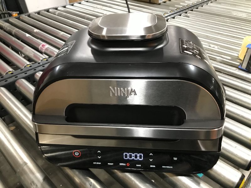 Photo 2 of Ninja FG551 Foodi Smart XL 6-in-1 Indoor Grill with Air Fry, Roast, Bake, Broil & Dehydrate, Smart Thermometer, Black/Silver
