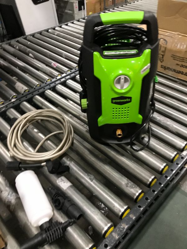 Photo 2 of Greenworks 1600 PSI 1.2 GPM Pressure Washer (Upright Hand-Carry) PWMA Certified
