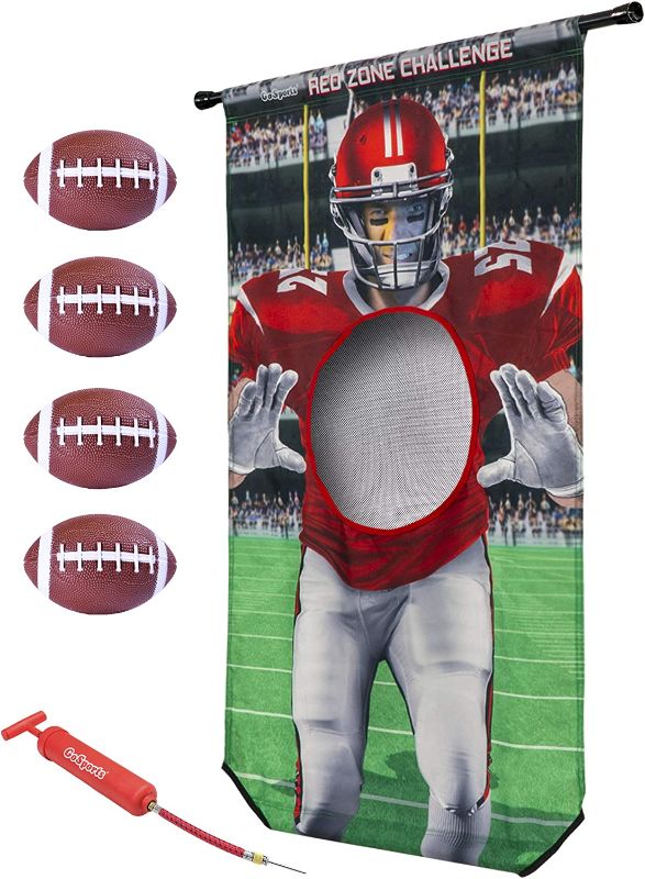 Photo 1 of GoSports Football & Baseball Toss Games Available in Football Red Zone Challenge or Baseball Pro Pitch Challenge Choose Between Backyard Toss or Door Hang Targets
