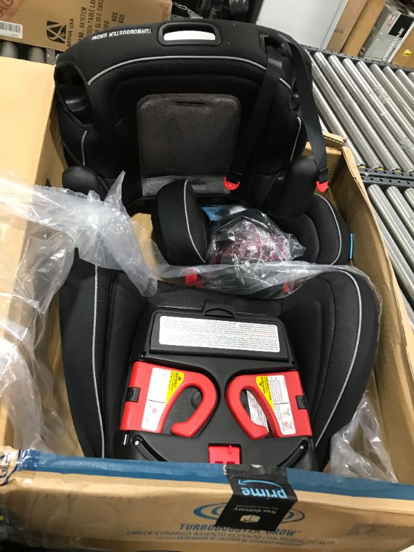 Photo 2 of Graco TurboBooster Grow High Back Booster Seat, Featuring RightGuide Seat Belt Trainer, West Point 1 Count 