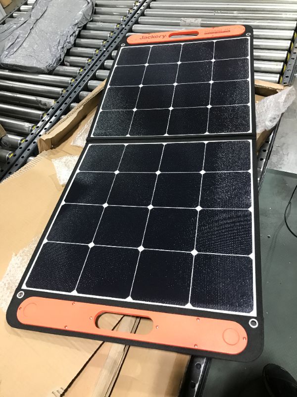 Photo 3 of Jackery SolarSaga 100W Portable Solar Panel for Explorer 240/300/500/1000/1500 Power Station, Foldable US Solar Cell Solar Charger with USB Outputs for Phones (Can't Charge Explorer 440/ PowerPro)
