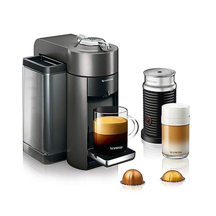 Photo 1 of Nespresso Vertuo Coffee and Espresso Machine by De'Longhi with Milk Frother, Piano Black
