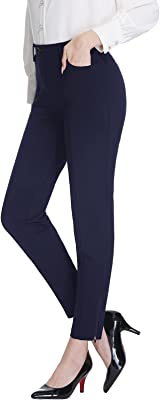 Photo 1 of Tapata Women's Open-Ankle Slim Pants Petite/Regular/Long Length Slacks Business Casual Office Pants 26"/28"/30" Inseam Small 
