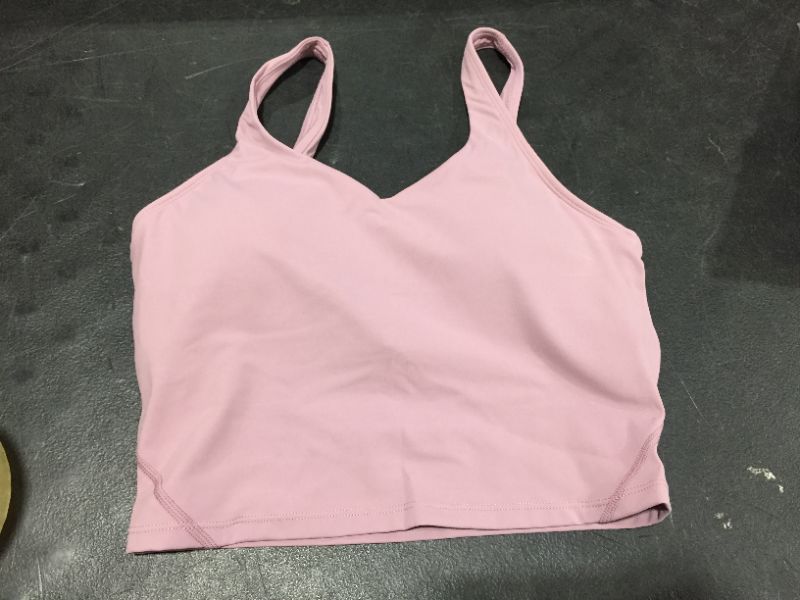 Photo 2 of YUNOGA Women's Wirefree Padded Sport Bra Light Support Athletic Bra Workout Cropped Tank Top
