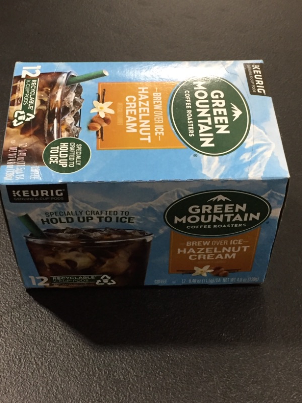 Photo 2 of 12 Ct Green Mountain Coffee Brew Over Ice Hazelnut Cream Coffee K-Cup ® Pods. Coffee - Kosher Single Serve Pods
