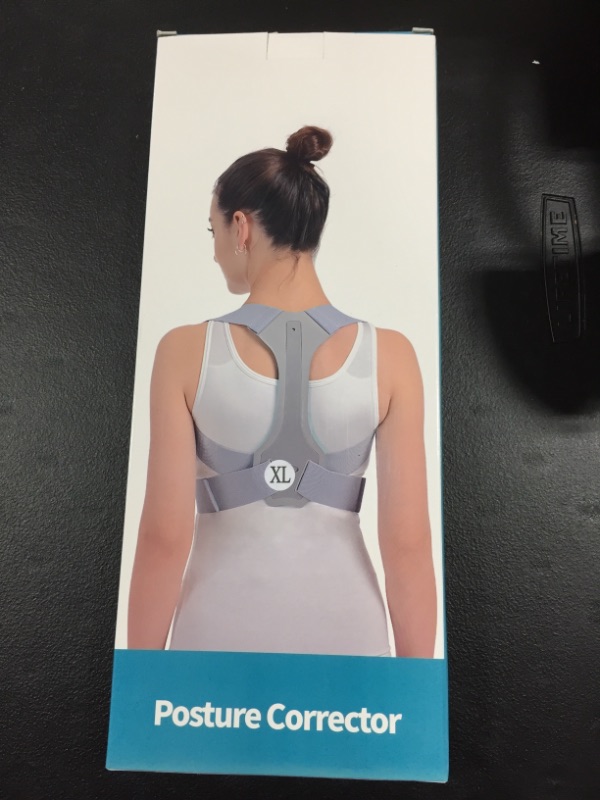 Photo 3 of Posture Corrector for Women and Men, Upper Back Brace Straightener Posture Corrector for Clavicle Chest Support XL
