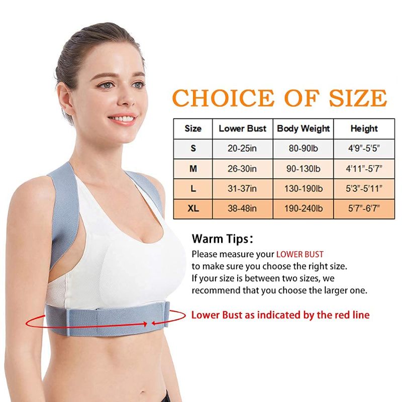 Photo 2 of Posture Corrector for Women and Men, Upper Back Brace Straightener Posture Corrector for Clavicle Chest Support XL
