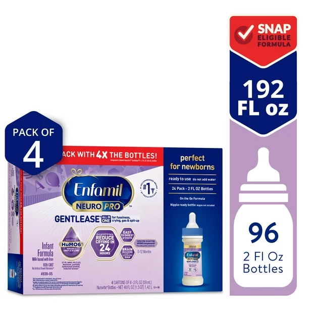 Photo 1 of Enfamil Neuropro Gentlease Baby Formula - 24 Ready-to-Use Bottles (2 Fl Oz Each)
