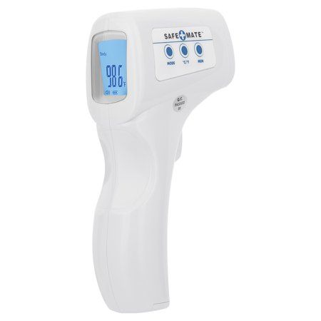 Photo 1 of SAFE + MATE X Case-Mate - No Contact Forehead Thermometer - Infrared - for Adults and Kids - White
