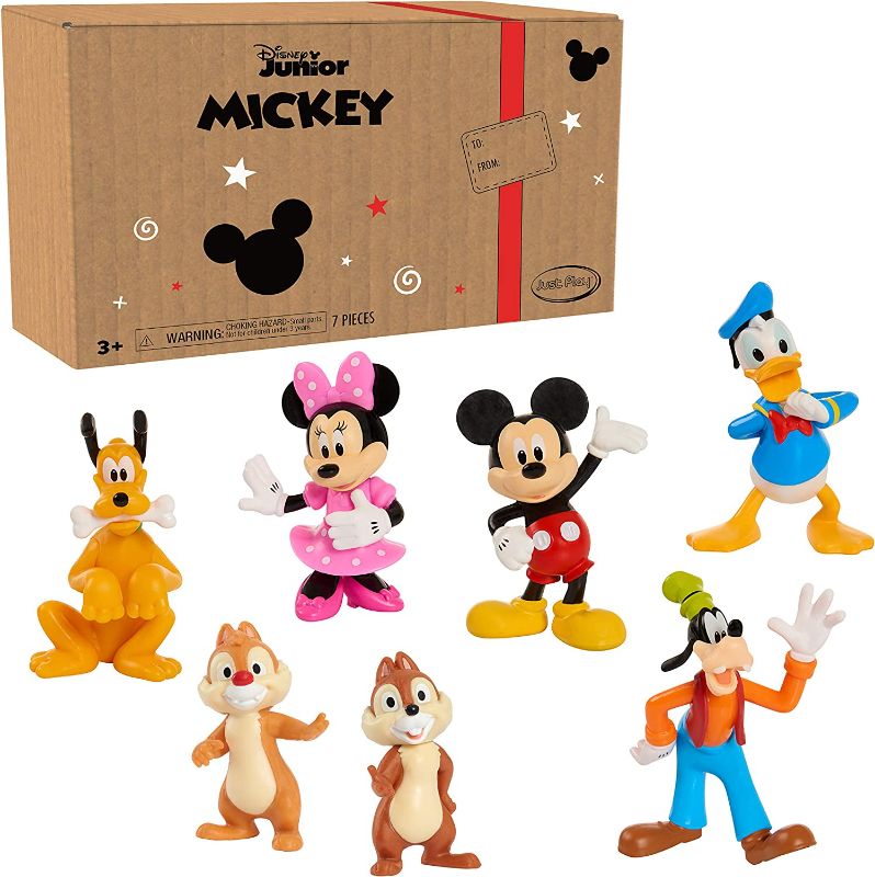 Photo 1 of Just Play Mickey Mouse 7-Piece Figure Set, Mickey Mouse Clubhouse Toys, Amazon Exclusive
