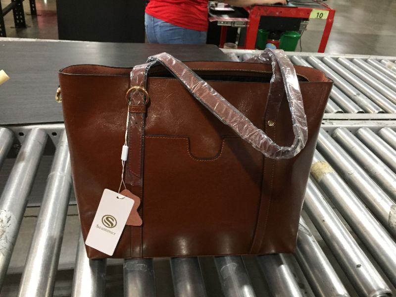 Photo 1 of Brown faux leather tote bag 